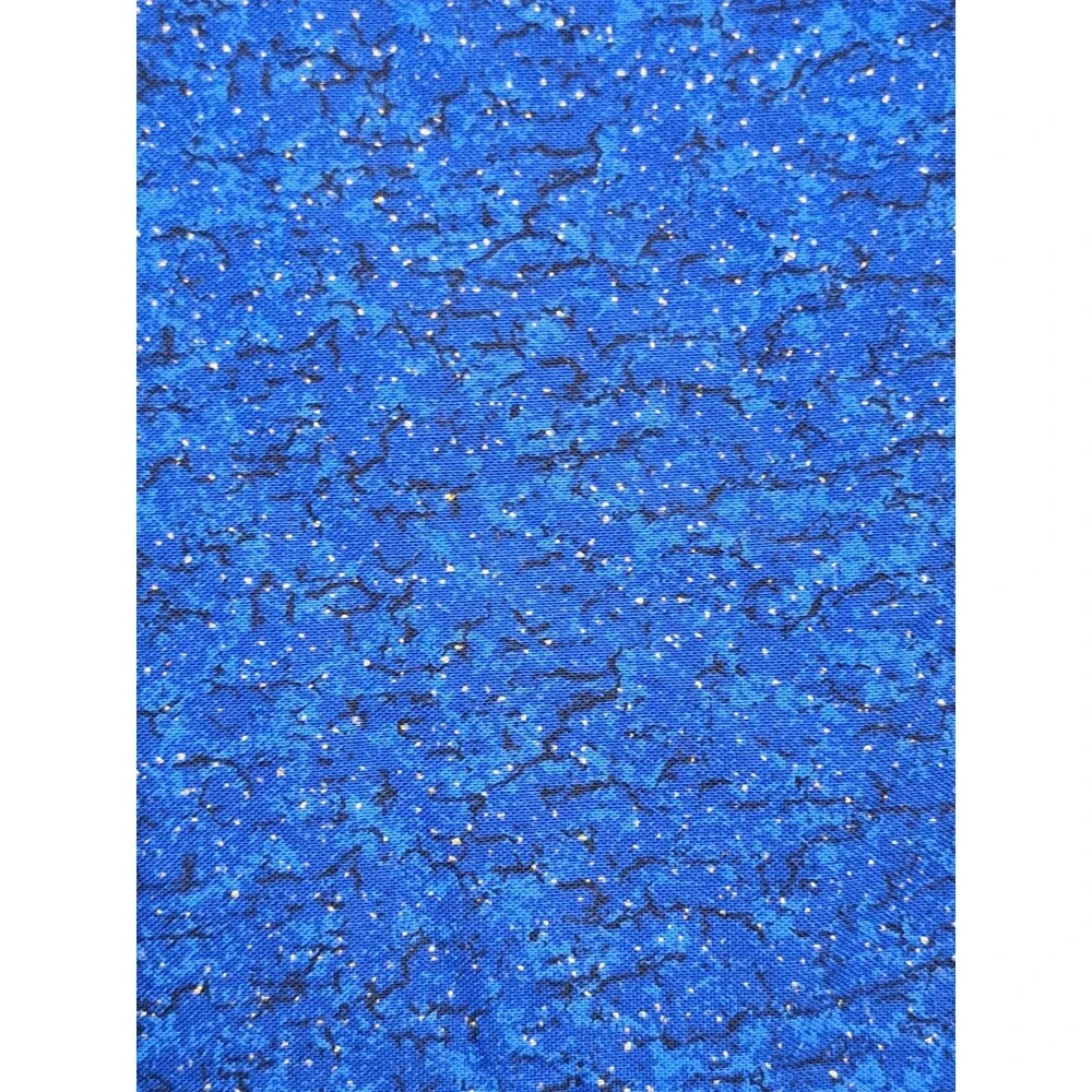 Vintage Christmas Blue Fabric Holiday Remembrance by Cheri L Strole 1 Yard